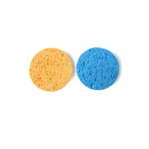 Azal Lot de  2  Eponges  Rondes  Pour  Nettoyage peau
